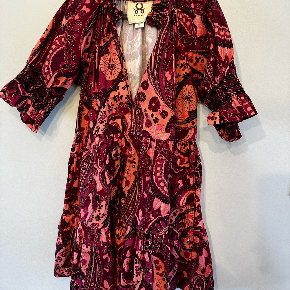 Bohemian Paisley Print Dress FIGUE
